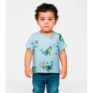 Imagem de Camiseta Infantil Masculina Animais Infinita Cor Azul, 3, Azul
