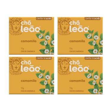 Imagem de Chá Leão Ervas 4 Caixas 60 Sachês - Embalados Individualmente (Camomila)