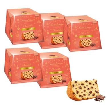Imagem de 5 Panetone Zero Açúcar com Gotas de Chocolate Santa Edwiges