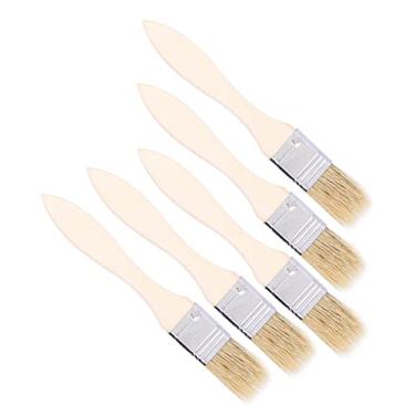 Imagem de Luqeeg Escova de Molho para Churrasco Ao Ar Livre de 5 Unidades, Escova de Alinhavo Com Cabo de Madeira de Superfície Lisa, Perfeita para Grelha e Piquenique, de óleo para Churrasco de Comprimento