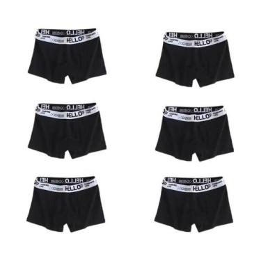 Imagem de 6 peças roupa interior masculina pura calcinha shorts boxer respirável