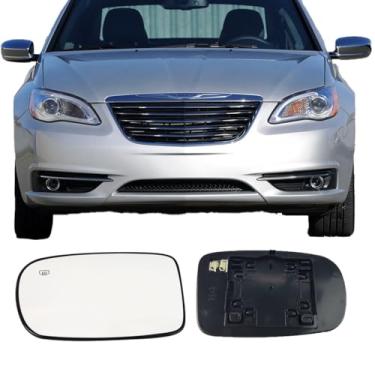 Imagem de Vidro retrovisor lateral do motorista para Chrysler 200 2011-2014, para Chrysler 300 2012-2021, para Dodge Charger 2011-2021, placa traseira aquecida vidro retrovisor lateral esquerdo para Chrysler