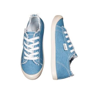 Imagem de Tênis de lona com suporte de arco, bico anticolisão, palmilhas confortáveis, taxa de ajuste de 98%, Bluec05, 35