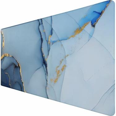 Imagem de Tapete de mouse para jogos, grande com base de borracha antiderrapante, à prova d'água com bordas costuradas, tapete de mouse longo para computador, 2GG, para jogadores, escritório e casa, 80 cm x 40