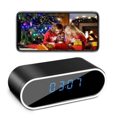 Imagem de braosusner WiFi Camera Clock Wireless Camera HD 1080P Security Nanny Cams with Night Vison and Motion Detection for Home/Office