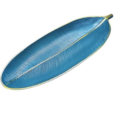 Imagem de Bandeja Decorativa de Madeira MDF Folha para Centro de Mesa Decoração Sala e Mesa Posta (Verde)