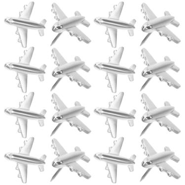Imagem de TOYANDONA Tachinhas Em Formato de Mini Avião: Tachinhas Decorativas de Metal para Mapas, Quadros de Avisos, Fotos, Paredes, Escritórios E Decoração de Casa, Na Cor Prateada (12 Unidades)