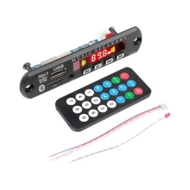 Imagem de Placa Decodificadora Bluetooth 5.0 MP3 WMA APE 9V 12V Para Áudio Autom