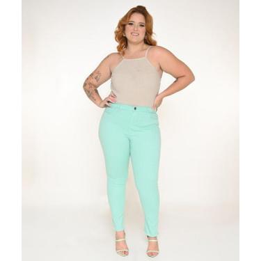 Imagem de Calça Feminina Sarja Cigarrete Plus Jade, 46