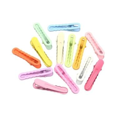 Imagem de Grampo De Cabelo Metálico Colorido De Moda 5cm Clip De Cabelo Geométri