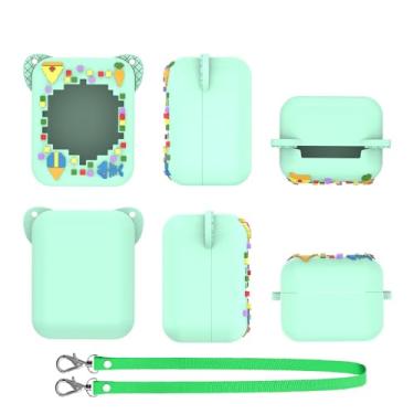 Imagem de Capa de silicone para Bitzee, suporte protetor de silicone com cordão, capa protetora (verde)