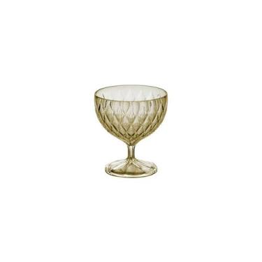Imagem de Taça Para Sobremesa Sorvete Glamour Ambar 350ml Acrilico - Plasútil