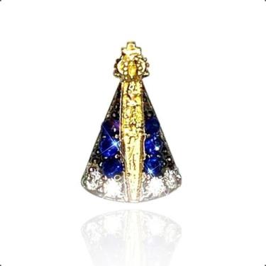 Imagem de Cordão Feminino Ouro 18k E Pingente N.s Aparecida - Paulistana Joias, 