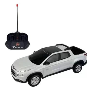 Imagem de Carrinho Controle Remoto Brinquedo Infantil Fiat Toro Branca CKS - CKS
