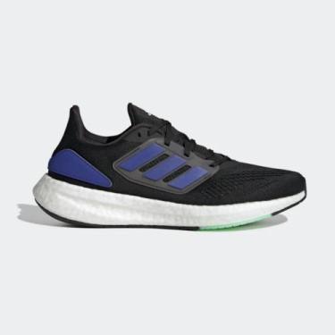 Imagem de Tênis Running Masculino Pureboost 22 Adidas Preto E Azul, Cblack, Lucb