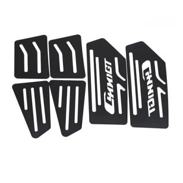 Imagem de Anti-derrapante Apoio para os pés do pedal para C400GT C 400GT 2018-2021 CNC Alumínio Footboard Step Foot Pegs Pedal Kits(Preto)