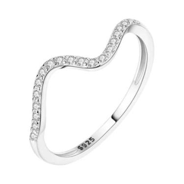 Imagem de Anel De Prata Esterlina 925 Feminino Com Design De Vaga-lume E Rosa Va