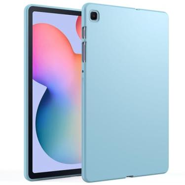 Imagem de GUNPRIO Capa azul claro para Samsung Galaxy Tab S6 Lite 10,4 polegadas 2024/2022/2020, ultrafina, macia, capa traseira de TPU flexível