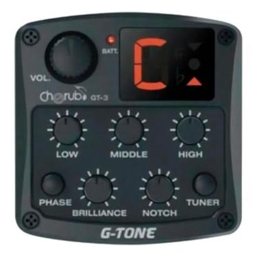 Imagem de Captador Pré-equalizador Cherub G-tone Gt-3 Afinador Violão