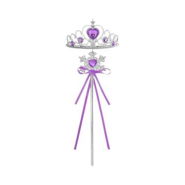 Imagem de Conjunto De Fantasia De Princesa Para Meninas Com Varinhas, Tiara E Co