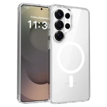 Imagem de Newhalper Capa transparente projetada para Samsung Galaxy S26 ultra anti-amarelamento compatível com MagSafe proteção magnética de grau militar capa de telefone resistente à prova de choque para