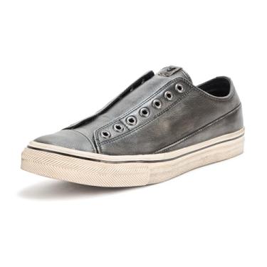 Imagem de John Varvatos Cano baixo masculino vulc sem cadarço, Aço cinza, 41