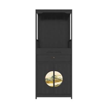 Imagem de KEG801302 Suporte de Santuário Pessoal Santuário Mesa Altar Nicho Buda, Estilo Chinês Doméstico com Gaveta Oferecendo Armário Mesa Altar (Preto)