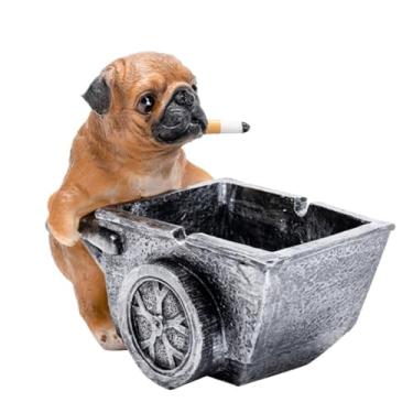 Imagem de Cinzeiro moderno personalidade criativa tendência cinzeiro casa com capa escritório bonito presente de aniversário meninos enviar namorado amigos decoração de casa (marrom)