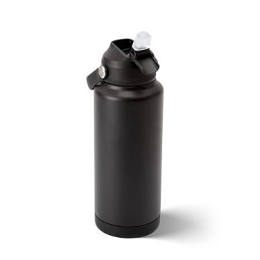 Imagem de Waitohi Garrafa de água moderna com isolamento térmico de 1,134 g com alça, tampa flip-top, aço inoxidável, caneca de copo à prova de vazamento de parede dupla à prova de BPA, serve para suporte de