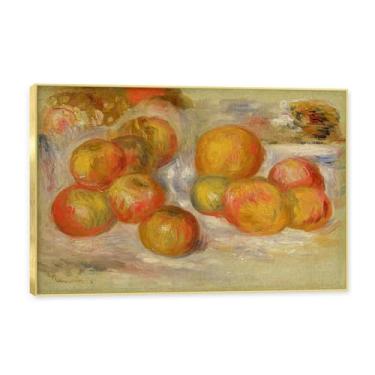 Imagem de Moldura dourada. Arte vintage emoldurada de frutas mortas, pintura clássica de cozinha country, decoração de parede de casa de fazenda quente para sala de jantar e cozinha. C31. 70 x 105 cm - 27,6 x