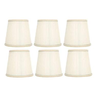 Imagem de Abajur de tecido feito à mão, enfeites de árvore de Natal, decoração pendente, conjunto de 6 peças, moderno, para uso doméstico, lustre, luminária de parede.