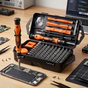 Imagem de Conjunto B de chave de fenda de precisão 115 em 1, kit de ferramentas de reparo eletrônico, broca micromagnética com eixo flexível para telefone, Mac, computador, relógio, console, campainha
