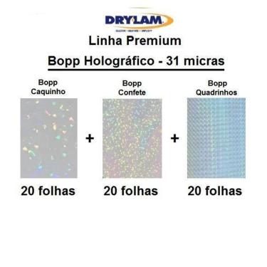 Imagem de Kit Bopp Holográfico 3D - 31 Micras - 60 Folhas A4