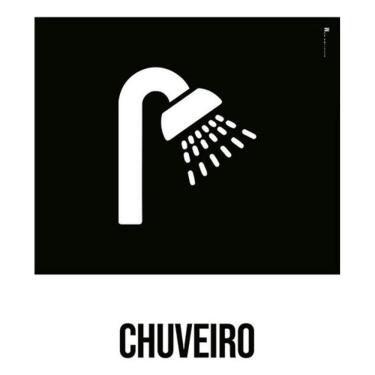 Imagem de Kit 3 Placas Desenho - Chuveiro