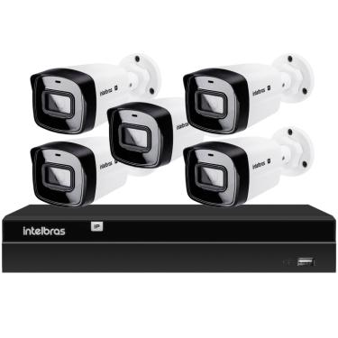 Imagem de Kit 5 Câmeras Ip Vipc Nvr Intelbras Nvd 1408P Poe S/HD