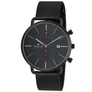Imagem de Relógio Oslo Masculino Ref:Ompsscym0001 P1px Slim Black Cronógrafo