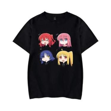 Imagem de Camiseta Masculina Bocchi the Rock Anime, Confortável, Com Estampa Hip