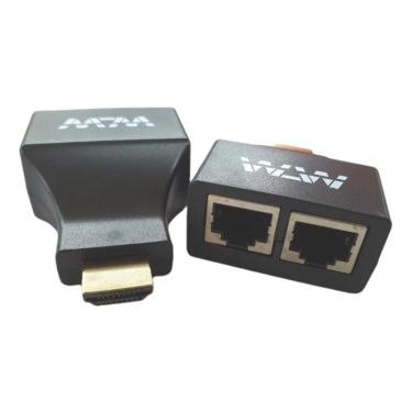 Imagem de Adaptador Extensor Hdmi Macho Para Rj45 Full Hd 1080 30m