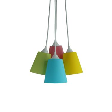 Imagem de Lustre Pendente Luminária Teto Quarto Sala Escritório Colorido Bivolt