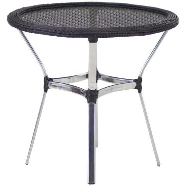 Imagem de Mesa Ascoli Tampo Tramado Em Alumínio Para Cozinha, Edícula, Jardim E Piscina Trama Original Preto