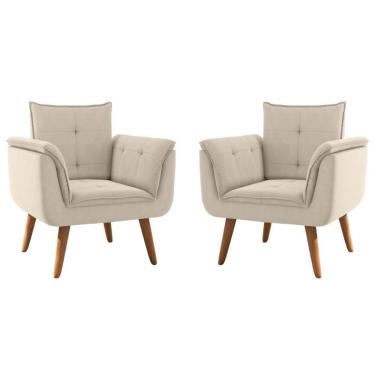 Imagem de Conjunto Poltrona Decorativa Japeri Inca Areia