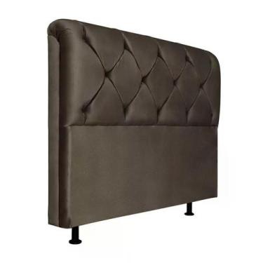 Imagem de Cabeceira Casal 140Cm Barbara Suede Marrom Id Suede Marrom - IDELFONSO