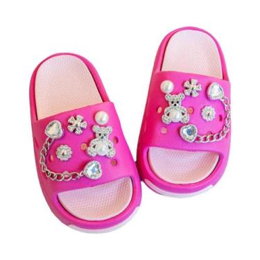 Imagem de Chinelos De EVA Para Meninas Com Estampa De Urso Prateado, Sandálias D