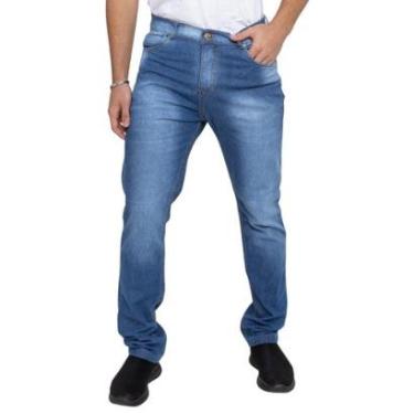 Imagem de Calça Reta Masculina em Jeans - Leo-Masculino