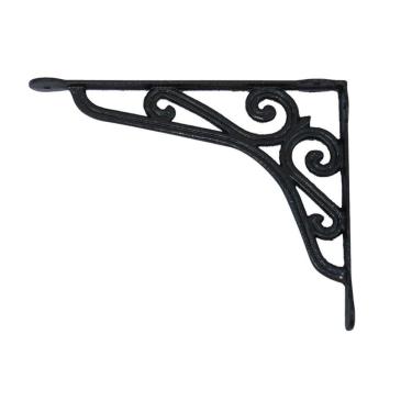 Imagem de Cantoneira Preta Suporte De Parede Mão Francesa 30X25Cm