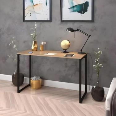 Imagem de Mesa de Estudo Estilo Home Office Escrivaninha Industrial Moderna - Ma