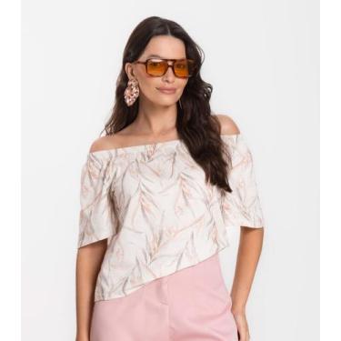 Imagem de Blusa Feminina Ciganinha Infinita Cor Marrom, P, Marrom