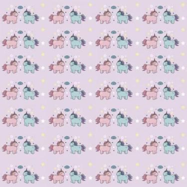 Imagem de Papel De Parede Infantil Casal Unicórnio - Drop de Casa