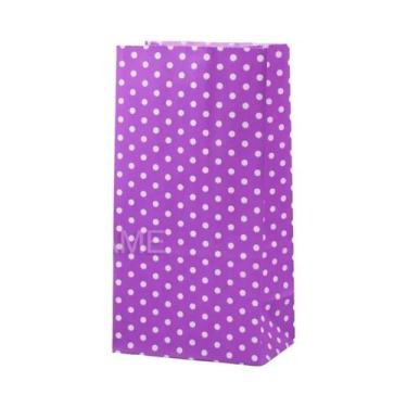 Imagem de Sacos De Papel Coloridos Com Bolinhas, 50 Peças, 18x9x6cm, Sacos Para 