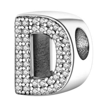 Imagem de Pulseira De Prata 925 Com Berloques De 26 Letras Clássicas Para Mulher